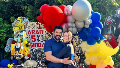 В стиле &quot;Трансформеров&quot;: Бурак Озчивит и Фахрие Эвджен отметили 5-летие сына