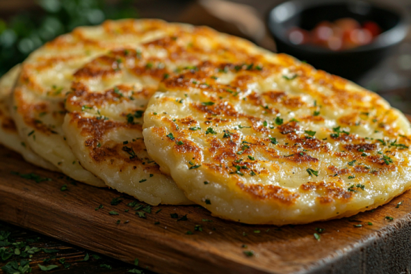 Картофель, яйцо, мука и немного куркумы. Солнечные лепешки &laquo;Настроение&raquo; &mdash; красиво, вкусно и готовятся за минуту