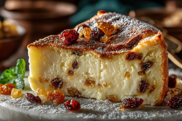 Итальянский творожный пирог &laquo;Торта-ди-ричотта&raquo; с изюмом &mdash; ваш новый любимый завтрак! Плотный, сытный, с цукатами. Вкус Италии