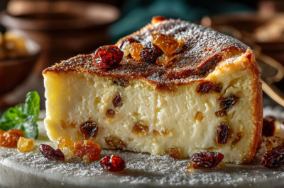 Итальянский творожный пирог &laquo;Торта-ди-ричотта&raquo; с изюмом &mdash; ваш новый любимый завтрак! Плотный, сытный, с цукатами. Вкус Италии