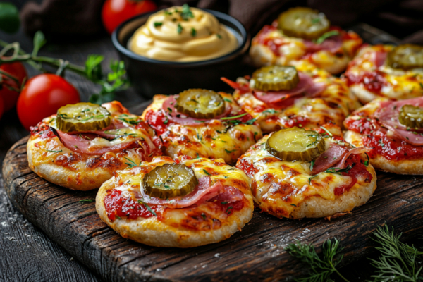 Мини-пиццы на жидком тесте: все смешивается ложкой и выпекается за 15 минут